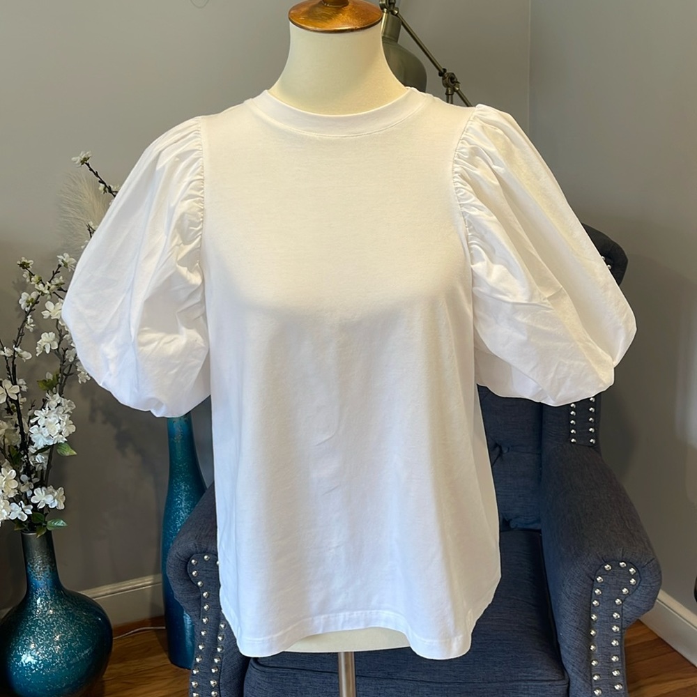 Cinq a Sept white cotton top. Size small